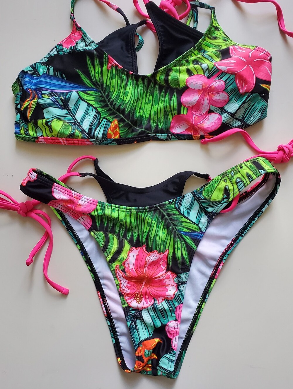 Tropical Layered String Bikini - Picture 2 of 5